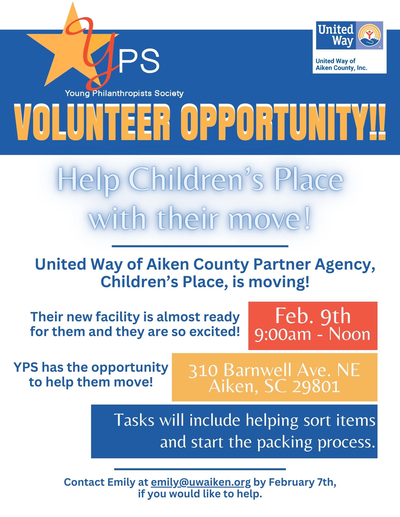YPS Volunteer Opportunity
