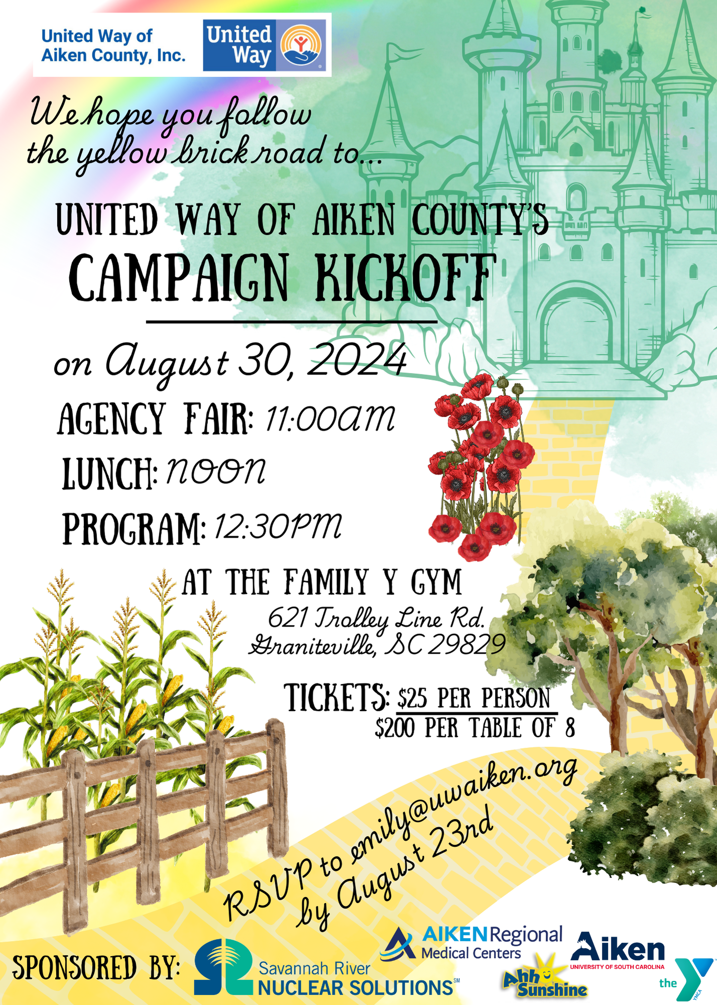 Wizard of Oz themed Kickoff Invitation