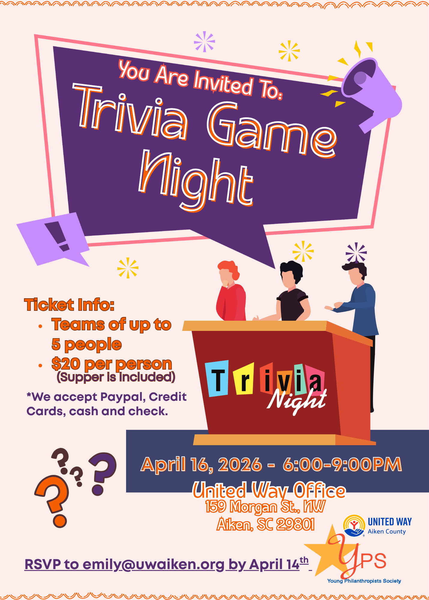 YPS Trivia Night Invitation
