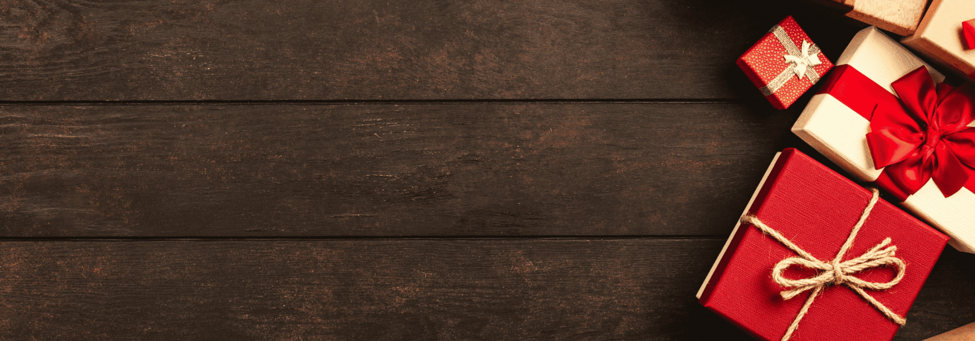 Red and Cream colored gifts